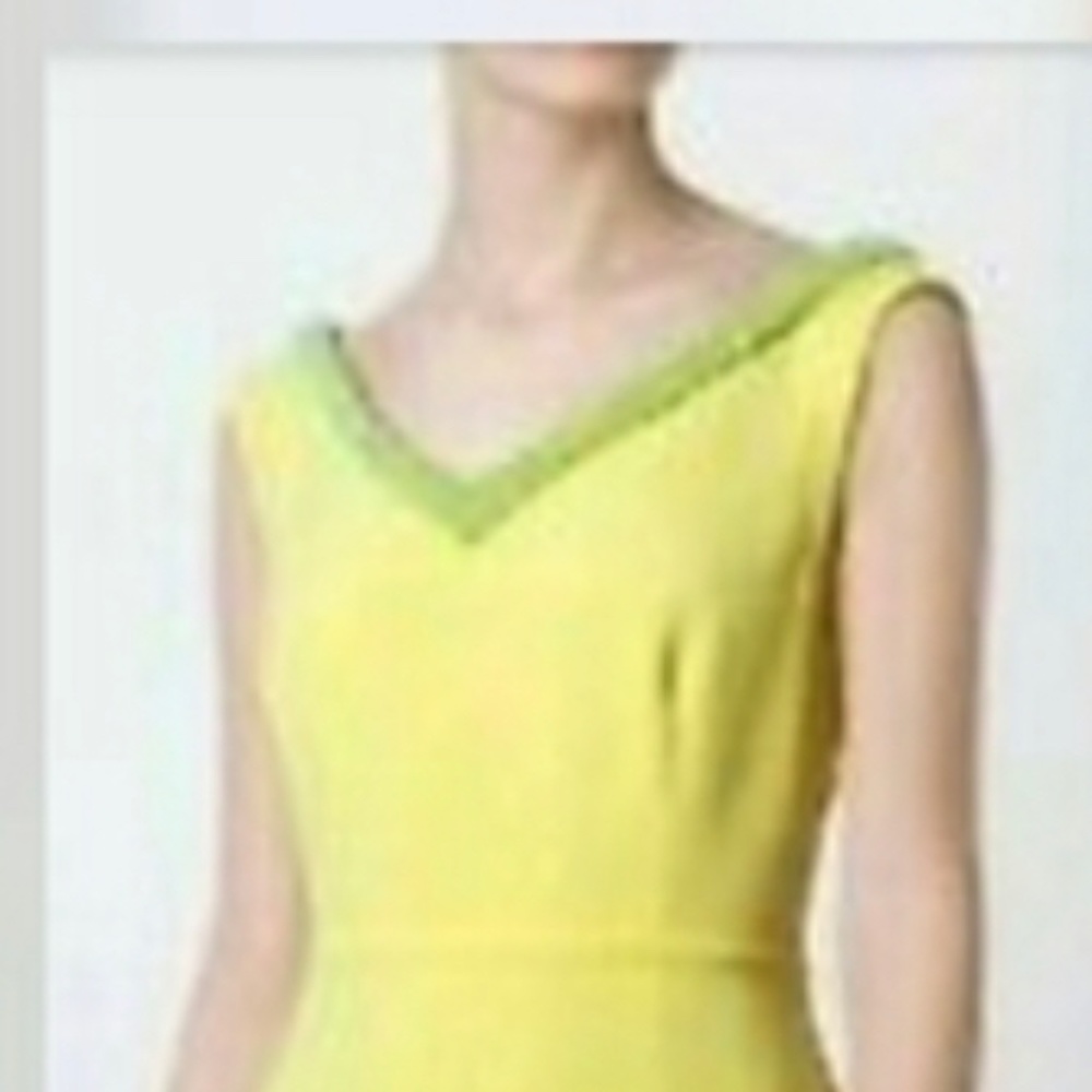 Tory Burch- NWT- Yellow Beaded Embellished V-Neck